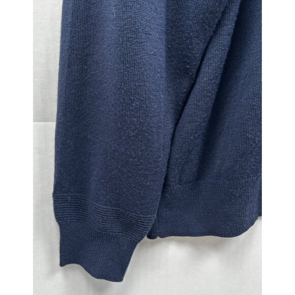 Cutter & Buck Sweater Mens XL Half-Zip Navy Blue Merino Wool Blend Golf Pullover - Picture 6 of 8